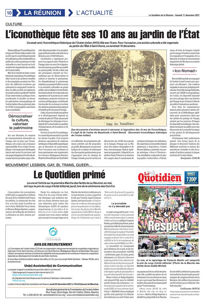 Le Quotidien - Atelier photo à la découverte
